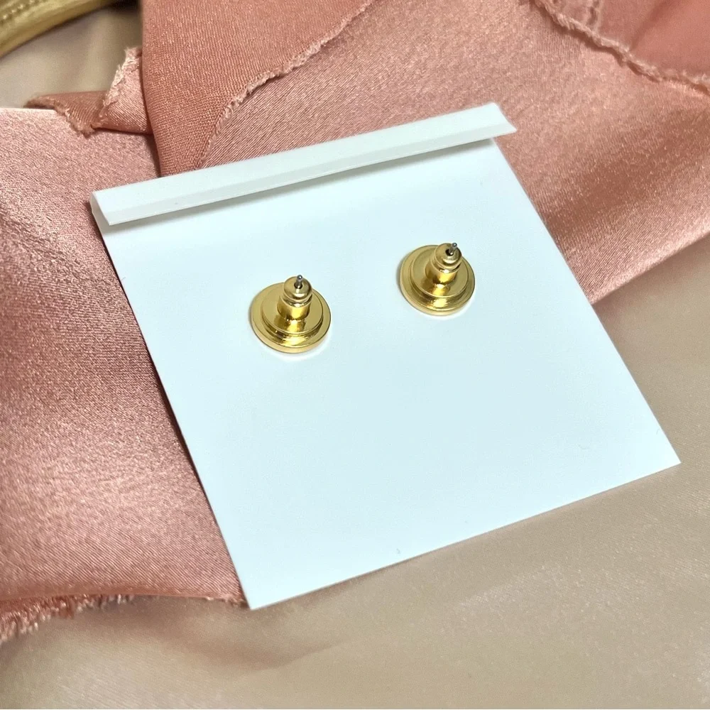 Tory Burch Logo Large Stud Earrings - Picture 4 of 5